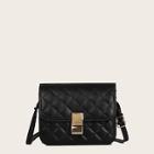 Romwe Quilted Flap Crossbody Bag