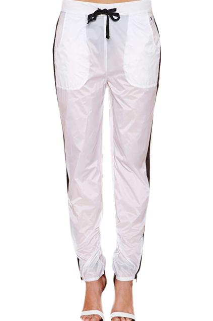 Romwe Drawstring Casual White Pants