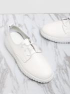 Romwe White Lace Up Pu Sneakers