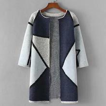 Romwe Plus Geo Pattern Cardigan