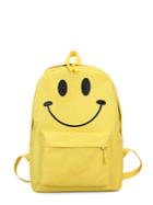 Romwe Emoji Detail Pocket Front Backpack
