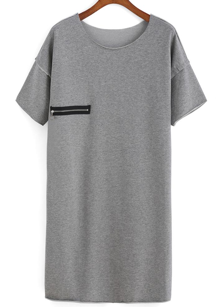 Romwe Number Print Shift Dress