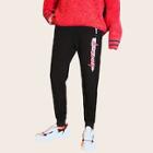 Romwe Guys Letter Embroidery Sweatpants