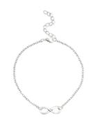 Romwe Infinity Symbol Anklet - Silver