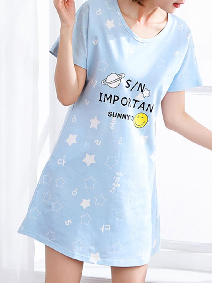 Romwe Galaxy Print Night Dress