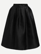 Romwe Black Zipper Flare Skirt