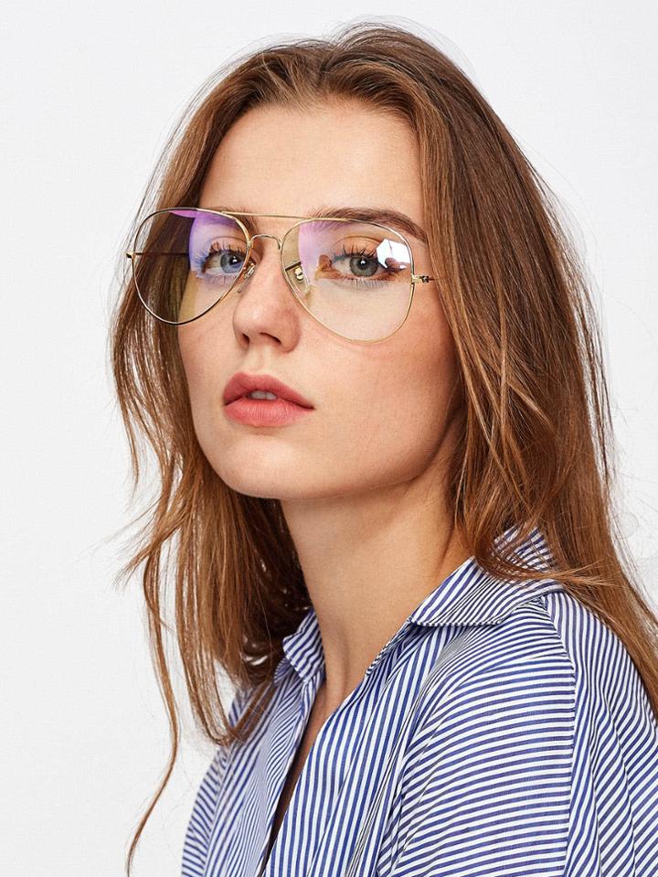 Romwe Top Bar Aviator Glasses