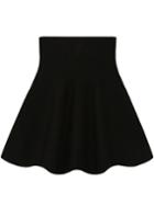 Romwe High Waist Flare Black Skirt