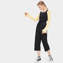 Romwe Belted Straight Leg Jumpsuit