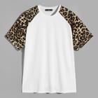 Romwe Guys Leopard Raglan Sleeve Top