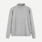Romwe Men Stand Collar Solid Jumper