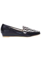 Romwe Romwe Zebra Print Black-white Flat Shoes