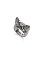 Romwe Silver Bronze Cat Ear Shaped Retro Ring