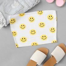 Romwe Smile Face Print Bandeau Top