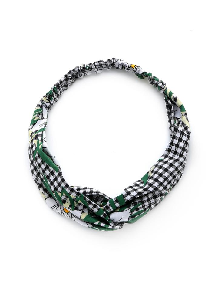 Romwe Gingham Print Cute Headband