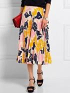 Romwe Colorful Printed Pleated Skirt