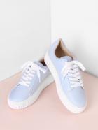 Romwe Lace Up Rubber Sole Low Top Sneakers