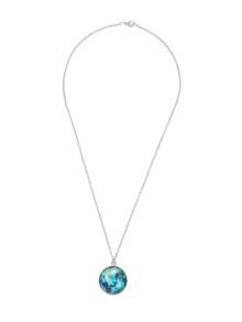 Romwe Luminous Round Pendant Link Necklace