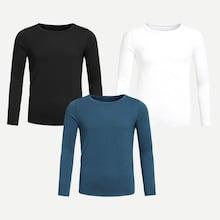 Romwe Men Solid Fitted Tee 3 Pcs