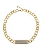 Romwe Gold Plated Chain Collar Necklace