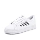 Romwe Feather Embroidered Lace Up Sneakers