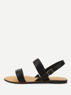 Romwe Strappy Design Flat Sandals