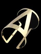 Romwe Gold Geometric Hollow Bracelet