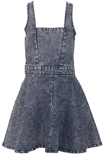Romwe Cut-out Sleeveless Denim Dress