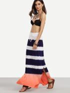 Romwe Color Block Split Dress & Skirt