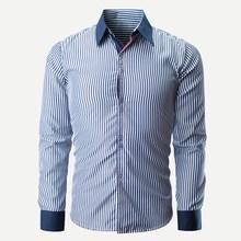 Romwe Guys Single Breasted Striped Shirt
