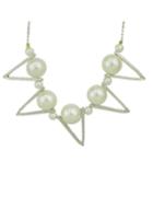 Romwe Silver Plated Imitation Latest Design Of Pearl Necklace