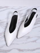 Romwe Pointed Toe Sling Back Flats