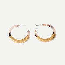 Romwe Leopard Pattern Open Hoop Earrings