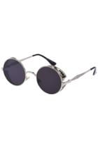 Romwe Romwe Rococo Sleek Silver Round Sunglasses