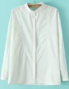 Romwe Round Neck Shift White Blouse