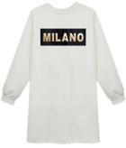 Romwe Milano Print Loose White Sweatshirt
