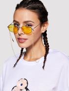 Romwe Cross Sunglasses Chain