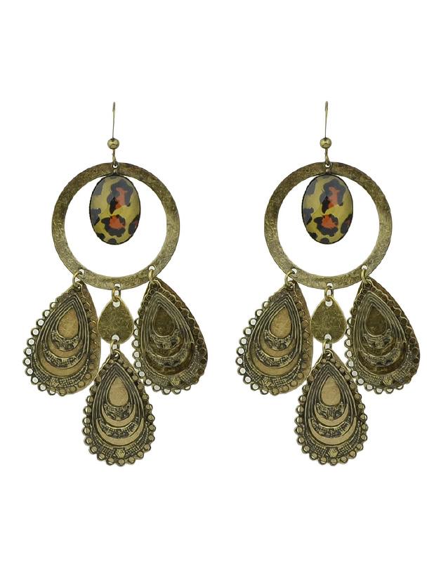 Romwe Delicate Graceful Vivid Leopard Earrings