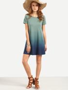 Romwe Multicolor Short Sleeve T-shirt Dress