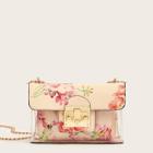 Romwe Floral Clear Crossbody Bag With Inner Satchel