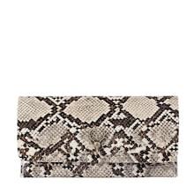 Romwe Snake Skin Flap Purse