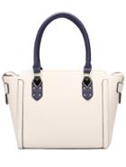 Romwe White Contrast Strap Pu Bag
