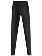 Romwe Side Zipper Slim Black Pant