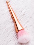 Romwe Rose Gold And Pink Cosmetic Makeup Powder Brush
