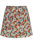 Romwe Floral Slim Multicolor Skirt