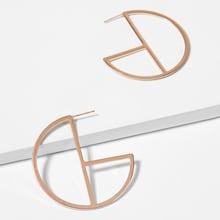 Romwe Open Cut Circle Hoop Earrings