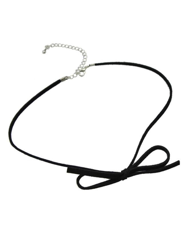 Romwe Pu Leather Choker Collar Necklace