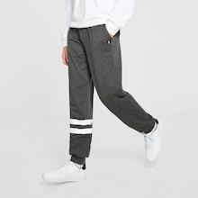 Romwe Guys One Side Striped Heather Grey Sweatpants