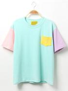 Romwe Color-block T-shirt With Pocket