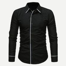 Romwe Guys Contrast Trim Shirt